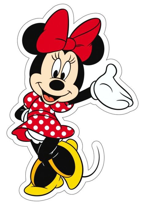 Minnie Mouse Printables, Minnie Mouse Cupcake Toppers, Minnie Mouse Stickers, Minnie Mouse Birthday Theme, Mickey Mouse Stickers, Mickey Decorations, Minnie Mouse Cartoons, Minnie Mouse Decorations, Minnie Mouse Cupcakes