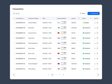 Data Table UI - Beyond UI by Beyond UI on Dribbble Table Ui Design, Tabs Ui, Table Ui, Data Table, Ui Design Website, Dashboard Design, Design System, Design Web, Ux Design