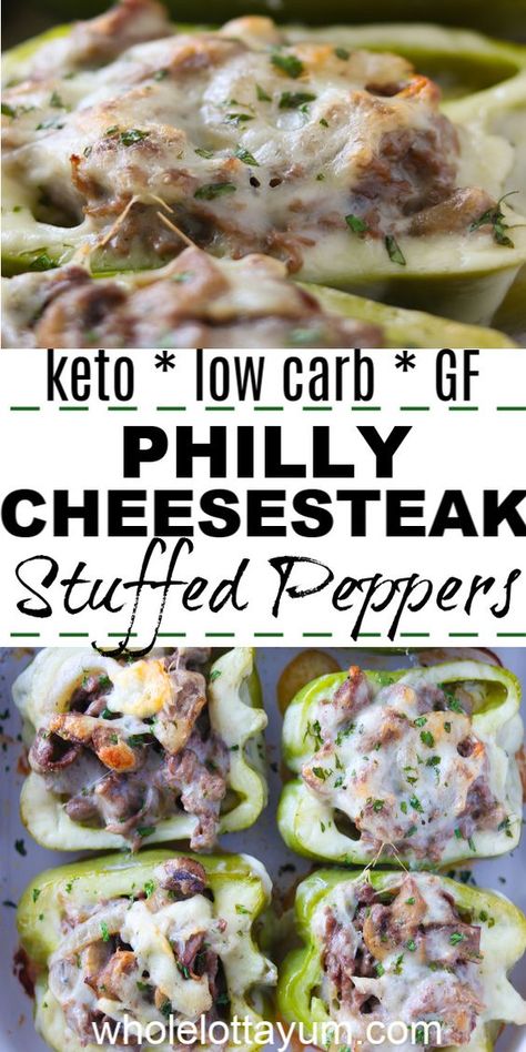 Cheesesteak Peppers, Cheese Steak Stuffed Peppers, Steak Stuffed Peppers, Philly Cheese Steak Stuffed Peppers, Cena Keto, Cheesesteak Stuffed Peppers, Comidas Keto, Philly Cheese Steak Recipe, Desayuno Keto