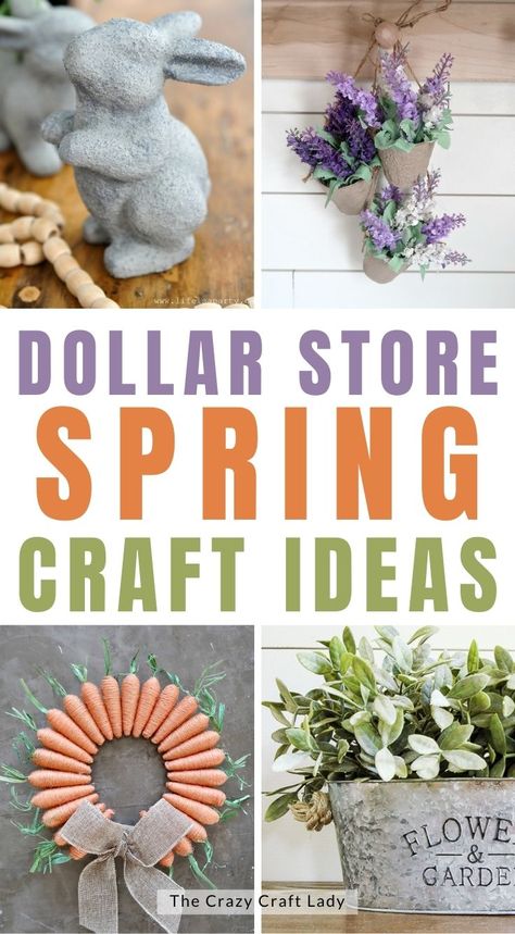 Beautiful Spring Dollar Store Crafts - crafts and DIY decor for Spring Spring Wreath Diy Dollar Stores, Spring Crafts For Seniors, Dollar Store Spring Crafts, Crafts For Seniors Assisted Living, Spring Dollar Store Crafts, Assisted Living Crafts, Dollar Store Easter Crafts, Spring Craft Ideas, Elderly Crafts