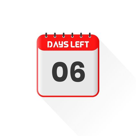 Countdown icon 6 Days Left for sales promotion. Promotional sales banner 6 days left to go 6 Days To Go Countdown, Days To Go Countdown, Real Estate Slogans, Alphabet Code, Eagle Wallpaper, Sales Promotion, Wedding Countdown, Day Left, Sale Banner