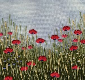 Jo Butcher (@SewJoButcher) / Twitter Textile Art Embroidery, Hand Embroidery Kit, Poppy Field, Simple Embroidery, Silk Ribbon Embroidery, Hand Embroidery Art, Flower Embroidery Designs, Hand Embroidery Patterns, Embroidery Inspiration