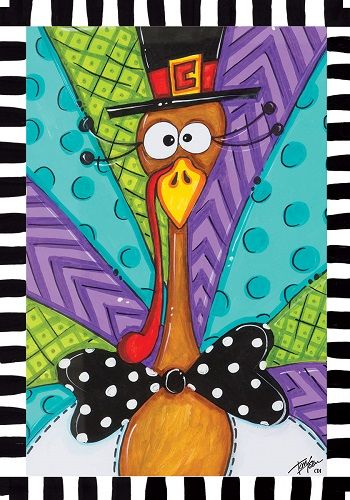 Happy Thanksgiving Whimsical Turkey Art, November Paintings On Canvas, Whimsical Thanksgiving Art, Turkey Acrylic Painting, Easy Thanksgiving Paintings On Canvas, Turkey Paintings On Canvas Easy, Turkey Painting For Kids, Thanksgiving Canvas Painting Ideas, Thanksgiving Art Painting