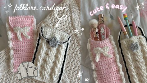 Ruffles Tutorial, Crochet Pencil Case, Folklore Cardigan, Crochet Pencil, Crochet Hook Case, Pencil Case Pouch, Crochet Case, Crochet Bag Pattern Free, Crochet Pouch