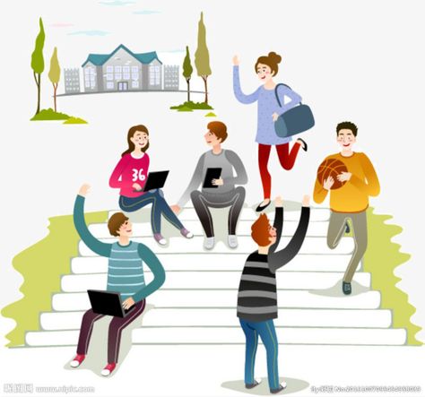 College Life Illustration, University Background, Students Png, Students Cartoon, College Image, Nanyang Technological University, Student Images, Bachelor Of Commerce, City Life Photography