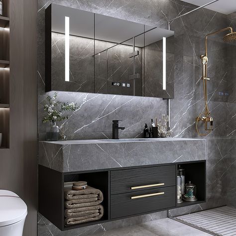 حوض الحمام, Bathroom Design Styles, Casa Clean, Wall Mounted Bathroom Cabinets, Bathroom Vanity Designs, Floating Bathroom Vanity, Bad Inspiration, Vanity Design, Transitional Bathroom Vanities