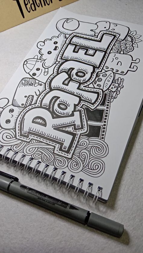 Doodle Name Art Draw, Doodle Art Name Design, Doodle Name Art Ideas, Name Art Drawing, Name Doodle Art, Doodle Nama, Name Doodle, Doodle Art Name, Doodle Name