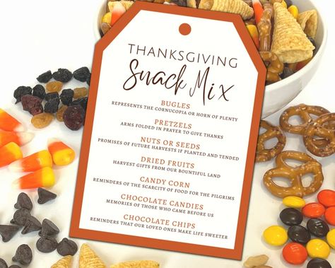 Fall Goodie Bags For Adults, Thanksgiving Poems, Thanksgiving Snacks, Thanksgiving Treats, Snack Treat, Christmas Blessings, Tags Printable, Candy Cards, Printable Party