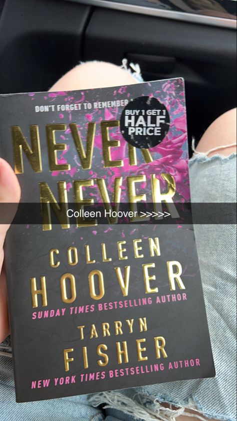 Colleen Hoover/ Never Never/ bestauthor/book/mustbuy/carrides/viral/ Never Never Colleen Hoover, Tarryn Fisher, Never Never, Book Instagram, Colleen Hoover, Half Price, Buy 1 Get 1, Bestselling Author, Follow For More