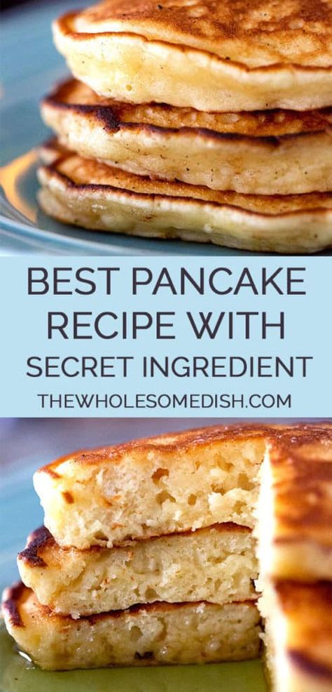 Sour Cream Pancakes, Pancakes For Breakfast, Best Pancake Recipe, Tasty Pancakes, Pancakes Easy, Breakfast Pancakes, Breakfast Items, Breakfast Brunch Recipes, Breakfast Treats