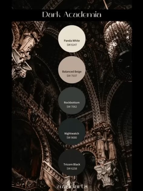 Gothic Architecture Color Palette, Dark Gothic Color Palette, Moody Aesthetic Color Palette, Antique Colour Palette, Gothic Wall Paint Colors, Soft Goth Color Palette, Southern Gothic Color Palette, Victorian Gothic Color Palette, Dark Bold Color Palette