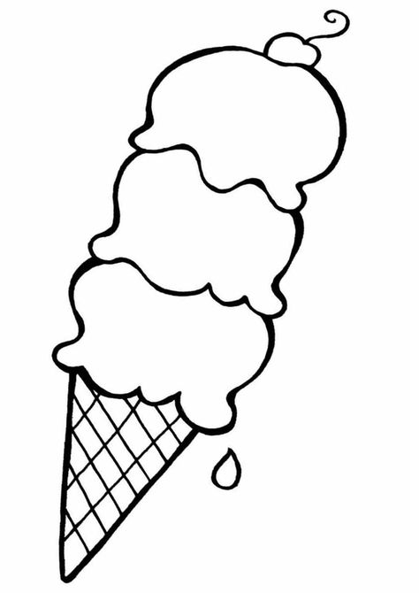 Free & Easy To Print Ice Cream Coloring Pages - Tulamama Ice Cream Outline, Printable Ice Cream, Ice Cream Coloring, Ice Cream Coloring Pages, Spiderman Coloring, Food Coloring Pages, Drawing Things, Easy Ice Cream, Summer Coloring Pages