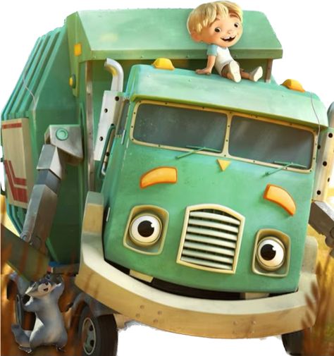 Truck Animation, Trash Truck Party, Truck Cartoon, Truck Theme Birthday, Trash Truck, Boys First Birthday Party Ideas, Truck Theme, Watercolor Projects, Boys Tops