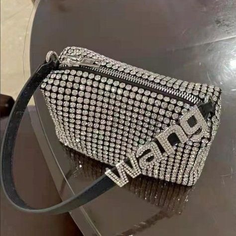 Alexander Wang Sparkle Bag, Alexander Wang Purse, Alexander Wang Bag Crystal, Alexander Wang Rhinestone Bag, Alexander Wang Heiress Bag, Alexander Wang Bag Outfit, Alexander Wang Aesthetic, Rhinestone Bag Outfit, Alexander Wang Outfit