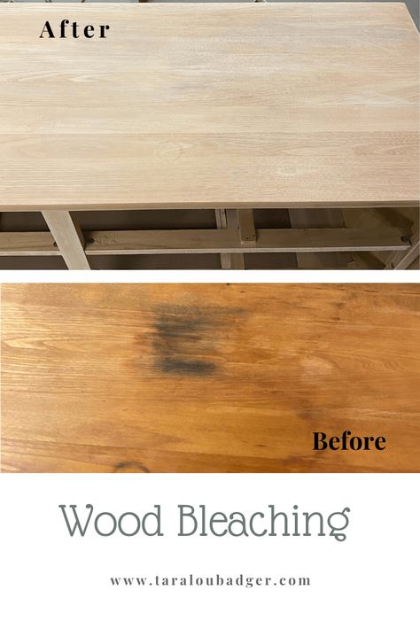 Wood Bleaching * Wood bleaching process Wood Bleaching, Bleach Wood, Raw Wood Furniture, Honey Oak Cabinets, Bleached Wood, Furniture Fix, White Clothes, Up House, Furniture Renovation