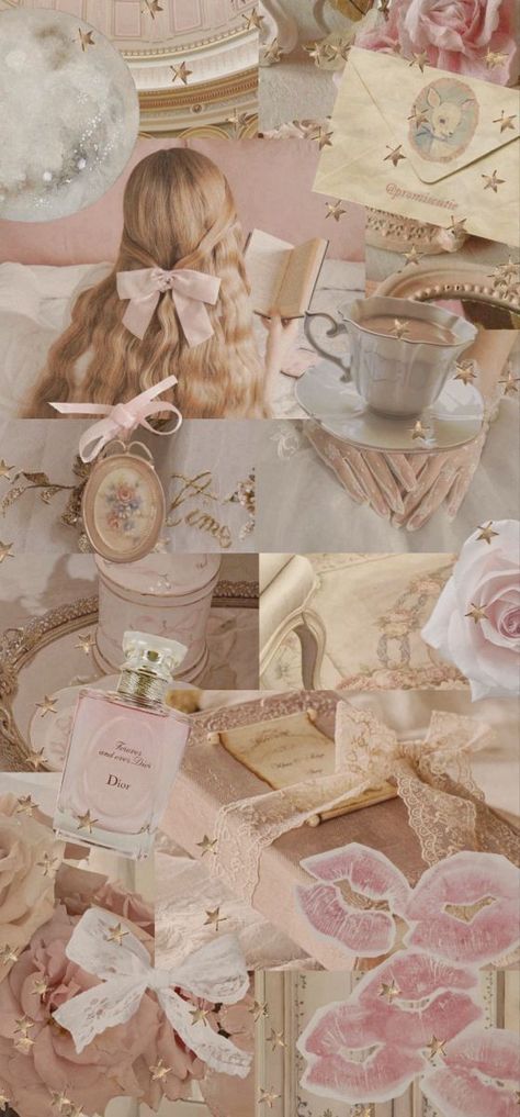 Pretty Wallpapers Coquette, Pastel Pink Princess Aesthetic, Pink Wallpaper Iphone Collage, Pink Cotteque Aesthetic, Girly Cottagecore Aesthetic, French Girly 壁紙, Pink Fancy Aesthetic, Romantic Academia Wallpaper, Rose Core Aesthetics