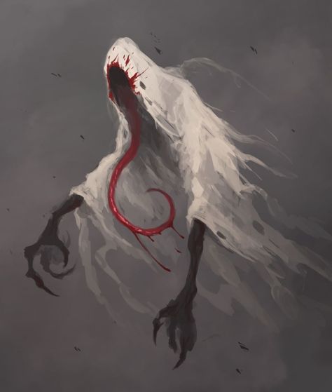 White hood, Speedpaint of 30 minutes for tha Daily Spitpaint Facebook group :) #ghost #spectre #hood #tongue #digital #art #instaart… Ghost Horror Art, Ghost Concept Art, Dark Concept Art, Dragon Concept Art, Dnd Setting, Mtg Tokens, Mouth Art, Art Mouth, Ghost Monster