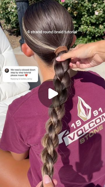 4 Way Braid, Hard Braided Hairstyles, Maddy Millard, Cute Hiking Hairstyles, Hard Hairstyles, Butterfly Braids, 4 Strand Braids, School Hair, Athletic Hairstyles