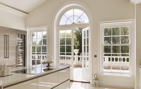 Sash French Doors, Living Room Doors Entrance, Large French Windows, Double Glazed Windows Ideas, Kitchen French Doors, French Window Design, French Windows Living Room, French Windows Exterior, French Window