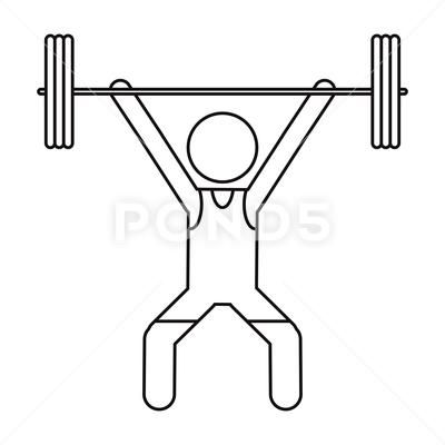 Man weight lifter sport athlete outline Stock Illustration #AD ,#lifter#sport#Man#weight Illustration Outline, Weight Lifter, Illustration Man, Stick Figures, Simple Doodles, Sport Man, Weight Lifting, Design Illustration, Typography Design