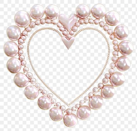 Pearl Graphic Design, Pearl Png, Coquette Princess, Heart Overlay, Blue Icon, Love Frames, Pearl Heart, Best Stocks, Heart Frame