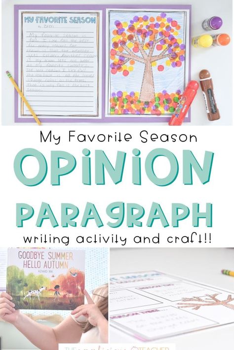 2nd Grade Opinion Writing: My Favorite Season Writing Projects 2nd Grade, Grade 2 Writing Projects, My Favorite Season Writing, Favorite Season Writing, Opinion Writing 2nd Grade, 3rd Grade Writing Activities, Opinion Writing Second Grade, 2nd Grade Opinion Writing, Opinion Writing Project