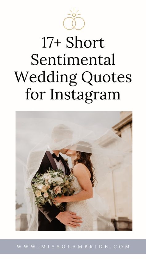 17+ Short Sentimental Wedding Quotes for Instagram Captions Wedding Month Quotes, Small Wedding Quotes, Wedding Album Captions, Wedding Phrases Short, Cute Wedding Quotes Short, Insta Captions For Wedding Pics, Wedding Day Captions For Instagram, Wedding Quotes For Instagram, Wedding Advice Quotes