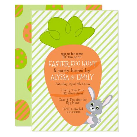 Bunny with a Big Carrot Invitation , #Sponsored, #Carrot#Invitation#created#Shop Carrot Illustration, Grey Bunny, Spring Birthday, Easter Birthday, Menu Card, Easter Time, Create Your Own Invitations, Illustrator Tutorials, Easter Party