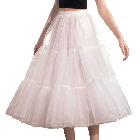 Petticoat Pattern, White Petticoat, Petticoat Skirt, Circle Skirt Dress, Skirt Tulle, White Long Skirt, Tulle Tutu Skirt, Tulle Tutu, Long Skirts For Women