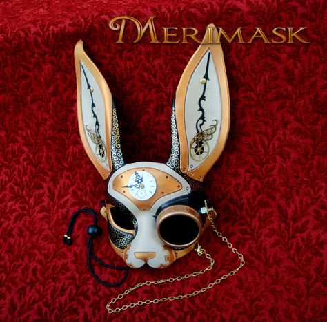 Bunny Mask, Kitsune Mask, Dragon Mask, Steampunk Top Hat, Leather Mask, Fish Sculpture, Cool Masks, Mad Tea Party, Beautiful Mask