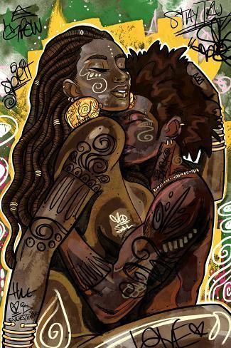 Black Power Art, Black Couple Art, Arte Alien, Afrocentric Art, Black Art Painting, Black Artwork, Black Love Art, Black Art Pictures, Afro Art