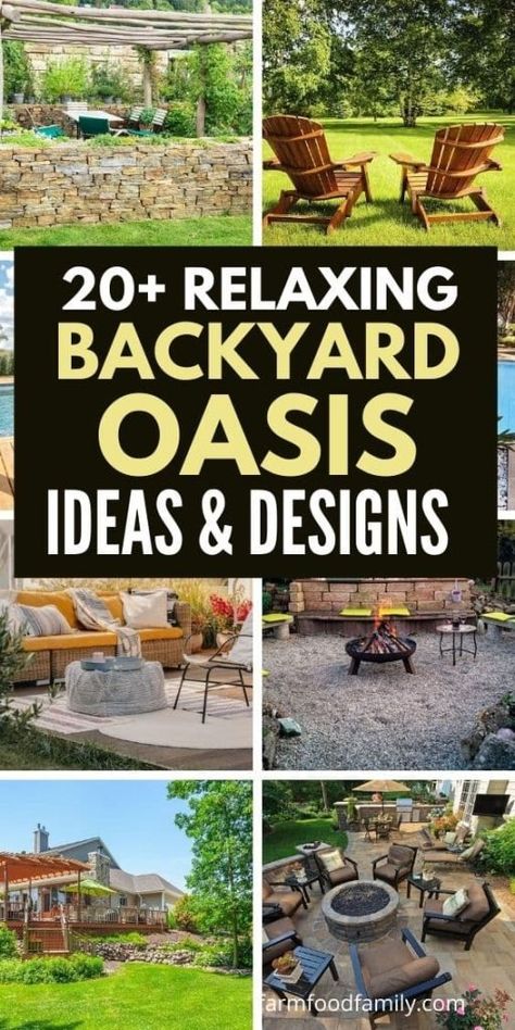 20+ Backyard Oasis Ideas and Designs 22 Backyard Must Haves Ideas, Park Like Backyard Ideas, Dirt Backyard Ideas, Backyard Sitting Area Ideas, Texas Backyard Ideas, Backyard Oasis Landscaping, Wooded Backyard Ideas, Unique Backyard Ideas, Oasis Backyard Ideas