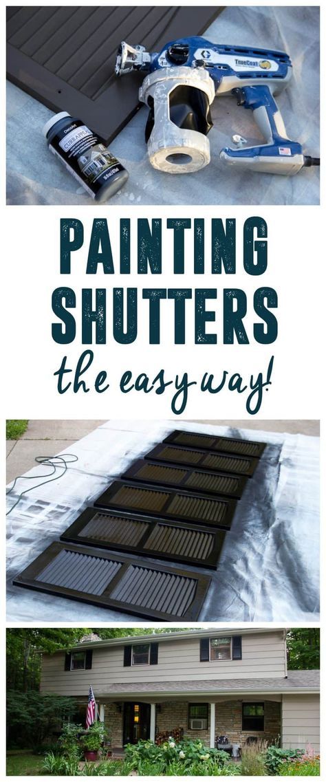 Paint Shutters, Shutters Diy, Painted Shutters, Front Door Black, Paint Vinyl, Tips For Painting, Painting Shutters, Vinyl Shutters, Folding Glass Doors