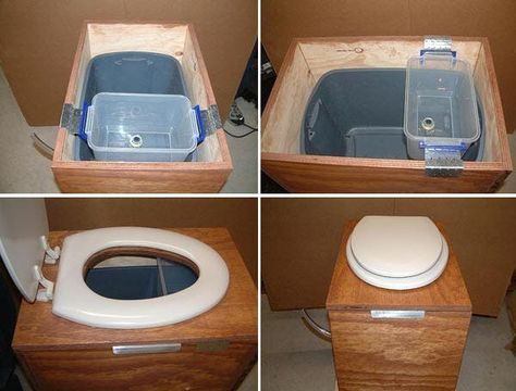 Composting Toilet Tiny Houses, Composting Toilet Diy, Diy Composting Toilet, Diy Compost, Composting Toilets, Tiny House Blog, Outdoor Toilet, Kombi Home, Portable Shower