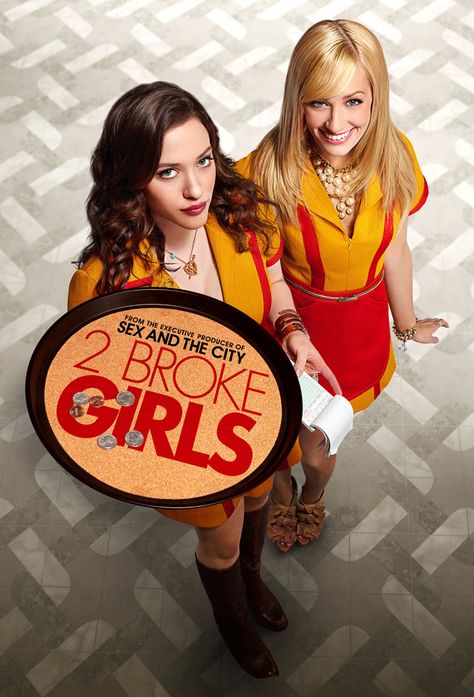 2 Broke Girls Max And Caroline, 2 Broke Girl, Girls Tv Series, Food Costumes, 2 Broke Girls, Kat Dennings, Great Tv Shows, Max Black, Girl Posters