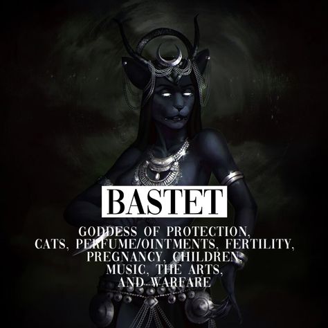 goddesses and gods of ancient egypt (some of them) photos-pinteres source-internet Bast Goddess, Bastet Goddess, Egyptian Goddess Art, Egyptian Cat Goddess, Esoteric Knowledge, Goddess Magick, Kemetic Spirituality, Ancient Egypt Gods, African Goddess