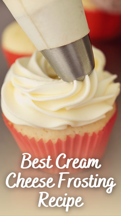 Best Cream Cheese Frosting Recipe - Appetizers & Entrees Cream Cheese Icing Cupcakes, Best Cream Cheese Frosting For Cake, Strawberry Cupcakes Cream Cheese Frosting, Cream Cheese Frosting With Pecans, Best Pipeable Cream Cheese Frosting, Classic Cream Cheese Frosting, Cream Cheese Icing For Piping, Buttercream Cheese Frosting, Yummy Cream Cheese Frosting