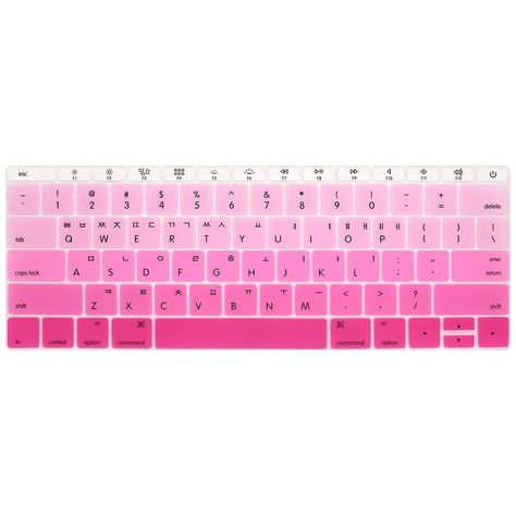 Korean Language Silicone Keyboard Cover Skin For Macbook Pro 13" A1708 A1988 No Touch Bar (2018 2017 2016) & 12" A1534 With Retina Display(2015) & A1931(2018) Usa Keyboard Protector-Ombre PinkItem Condition: NewProduct Information 1)(Us Ansi Only)Design To Compatible For Macbook Pro 13 Inch(A1708 A1988 Without Touch Bar,2018 & Amp;2017 & Amp;2016 Release),Also Compatible For Macbook 12 Inch With Retina Display A1534(Release 2015) & Amp;A1931(Release 2018). 2)Made With Premium Engineering Grade D Keyboard Protector, Korean English, Macbook 12 Inch, Macbook Pro 13 Inch, Keyboard Cover, Retina Display, Korean Language, Silicone Cover, Computer Keyboard