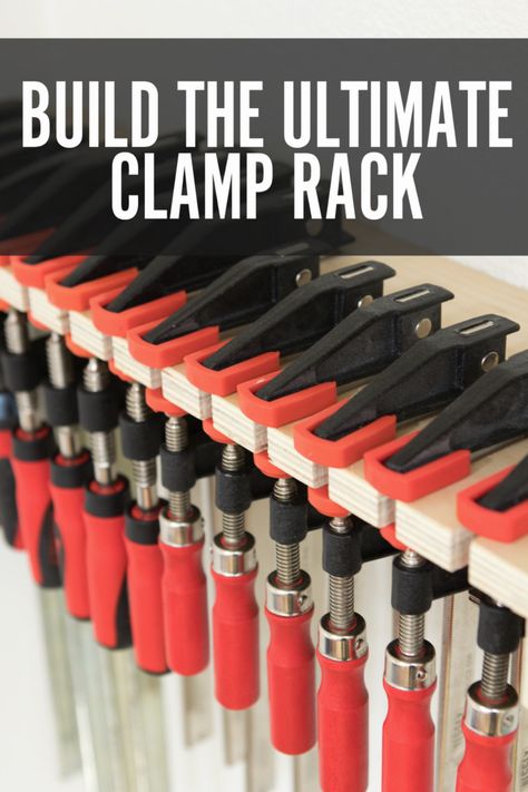 Clamp Rack Woodworking, Clamp Rack, Clamp Storage, Diy Rack, Jet Woodworking Tools, Woodworking Jigsaw, Woodworking Logo, Woodworking Clamps, Woodworking Box