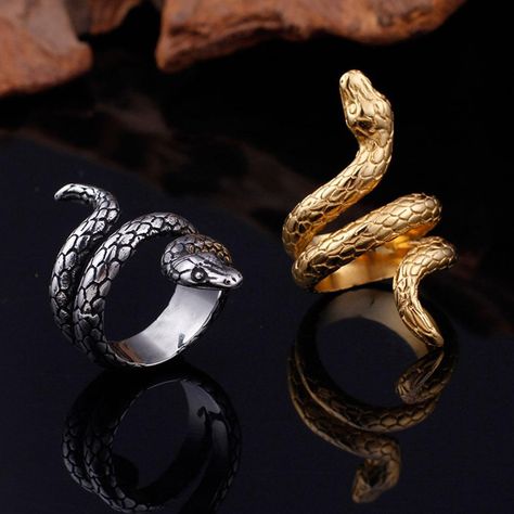 Snake Rings, Man Ring, Ring Man, Mens Fashion Jewelry, Mens Rings Fashion, S Jewelry, Rings Jewelry Fashion, Geometric Ring, Snake Ring