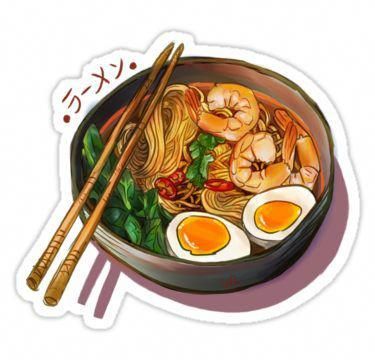 Japanses Ramen Noodles Bowl Sticker #ramennoodlerecipes Aesthetic Noodles, Noodles Bowl, Ramen Noodle Bowl, Ramen Noodle Recipes, Food Artwork, Food Stickers, Kawaii Food, Noodle Bowls, Summer Dinner