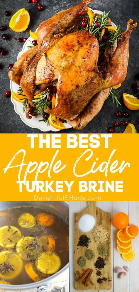 Oven Baked Turkey Brine Recipes, Christmas Turkey Brine, Herb Turkey Brine Recipes, Maple Brined Turkey, Maple Cider Bourbon Brined Turkey, Best Turkey Brines, Best Brined Turkey Recipe, Ree Drummond Turkey Brine Recipe, Apple Cider Turkey Brine Recipes Best