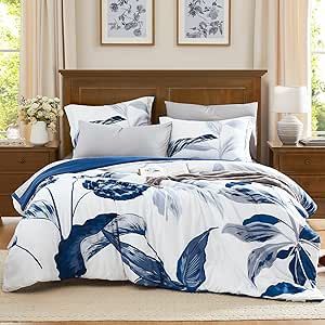 Blue Floral Comforter, Full Size Comforter Sets, Full Size Comforter, King Size Comforter Sets, Floral Comforter Sets, Queen Bedding, King Size Comforters, Floral Comforter, Full Bedding Sets