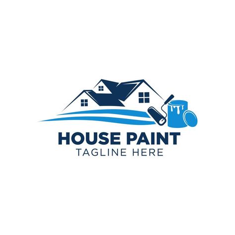 Blue color house painting logo business clipart Painting Logo Design Ideas, Painting Logo Ideas, Business Clipart, Painting Business, Color House, Painting Logo, Hd Logo, Azul Color, House Painter