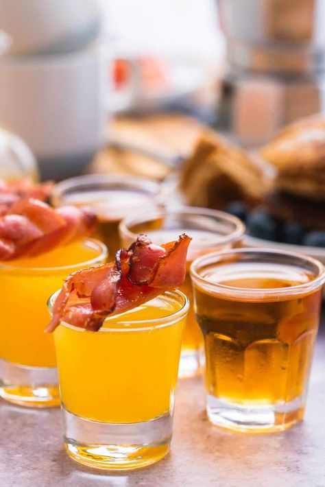 Irish Breakfast Shot Recipe — Sugar & Cloth Breakfast Beverages Alcohol, Breakfast Shots Alcohol With Bacon, Morning Alcoholic Drinks Breakfast, Brunch Shots Alcohol, Breakfast Shots Alcohol, Breakfast Cocktails Alcohol, Pancake Shot Recipe, Irish Breakfast Shot Recipe, Brunch Drinks Alcoholic