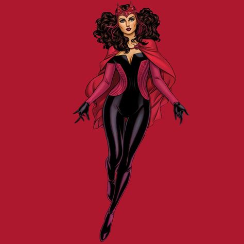 Female Superhero Suit, Wanda Comic, Chaos Witch, Witch Comic, Romani Wanda, Marvel Female Characters, Scarlet Witch Comic, Witch Wallpaper, Superhero Suits