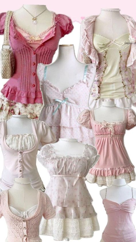 Shojo Girl Outfit Ideas, Pretty In Pink Aesthetic Outfits, Shojo Girl Style, Shojo Girl Outfit Aesthetic, Shojo Aesthetic Outfits, Shoujo Outfit Ideas, Shojo Girl Outfit, Shojo Outfits, Shoujo Girl Outfit