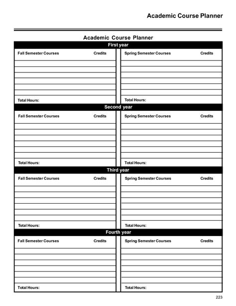 College Course Planning Template Fresh 11 Best Of Academic Planning Worksheet College Assignment Planner Printable Free, College Course Planner, Class Schedule College, Course Planner, Teaching Plan Templates, College Plan, College Semester, Class Schedule Template, College Course