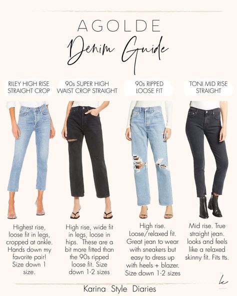 Visit here to check out Agolde Denim Guide on Karina Style Diaries! If you are looking for denim style inspiration, then this is the blog post for you! Get inspired to try out these 90s loose-fit jeans from Agolde. You will love this Riley high-rise straight crop jeans this blog post has to offer as well. Be sure to try out these women's denim jeans. There is nothing better than having these jeans for this Spring. Straight Cropped Jeans Outfit, Fashion Inspo Outfits Minimal Chic, Cropped Jeans Outfit, Jeans Outfit For Work, Karina Style, Jeans Outfit Winter, Jeans Outfit Fall, Women's Denim Jeans, Jeans Outfit Women