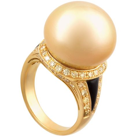 Ella Gafter - En Ring Artist White Diamond,onyx,south Sea Pearl 18K Gold, Yellow Gold Large Diamond Rings, Moissanite Engagement Ring White Gold, Pink Morganite Engagement Ring, Golden Pearl, Oval Cut Engagement Ring, Flower Engagement Ring, Pearl And Diamond Ring, Gold Diamond Wedding Band, Diamond Promise Rings